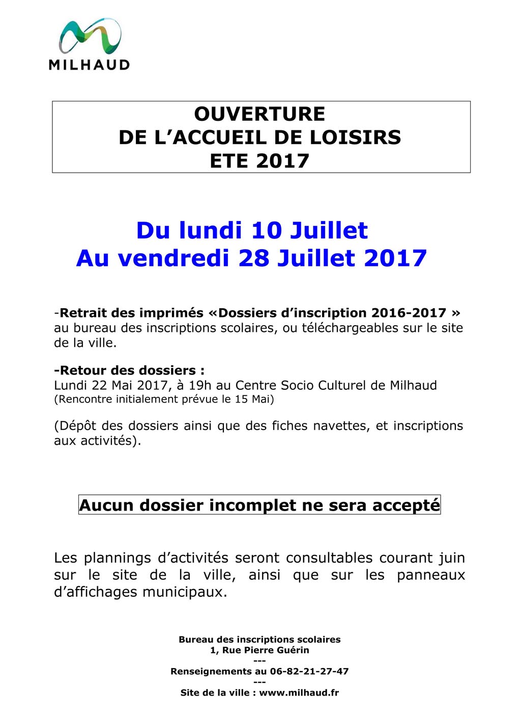 ALSH INFORMATIONS FAMILLES