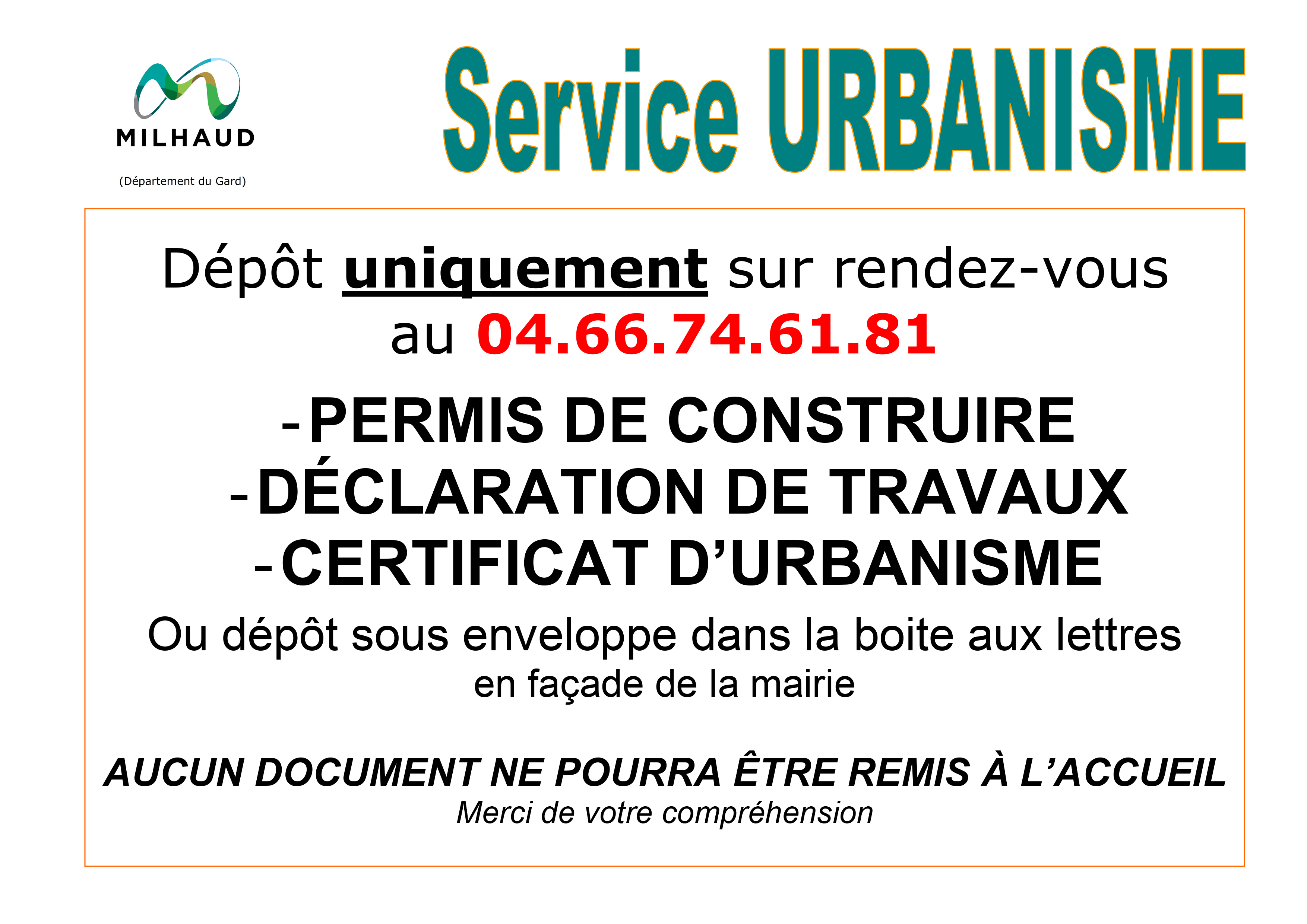 AFF URBANISME Dépôts