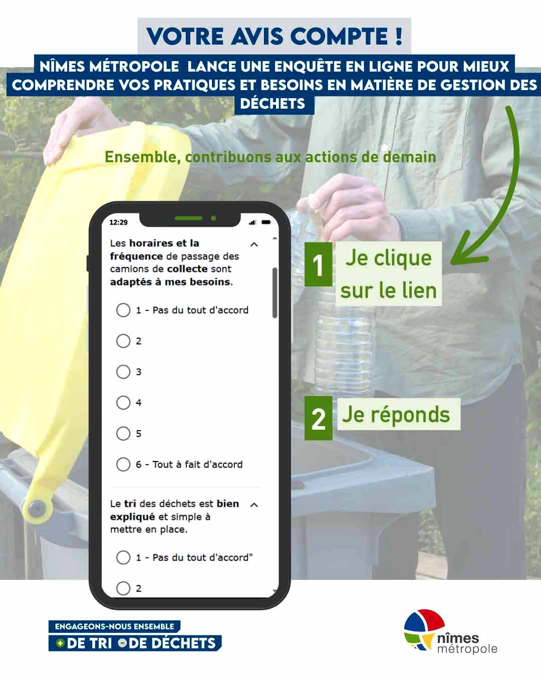 INFO ENQUÊTE EN LIGNE SUR LES DÉCHETS LOGO