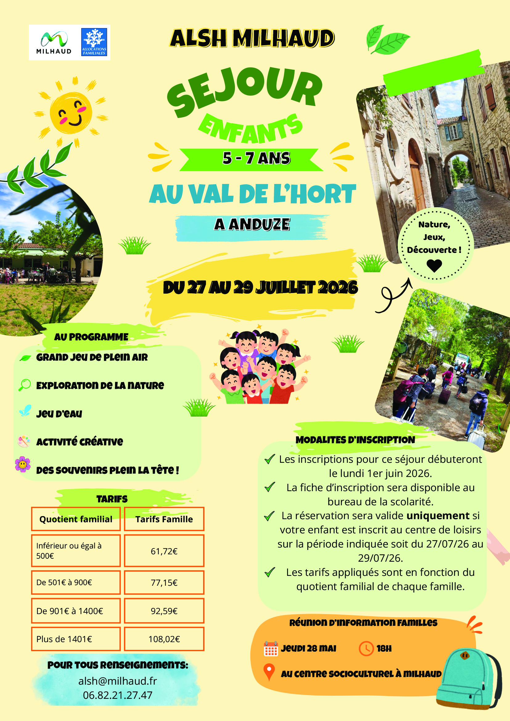 ALSH CLUB ADO FLYER SEJOUR 5 7 ANS
