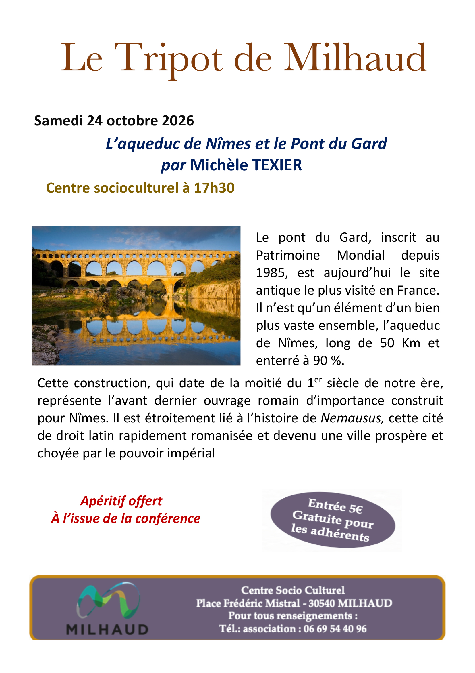 LE TRIPOT CONFERENCE 24 10 2026
