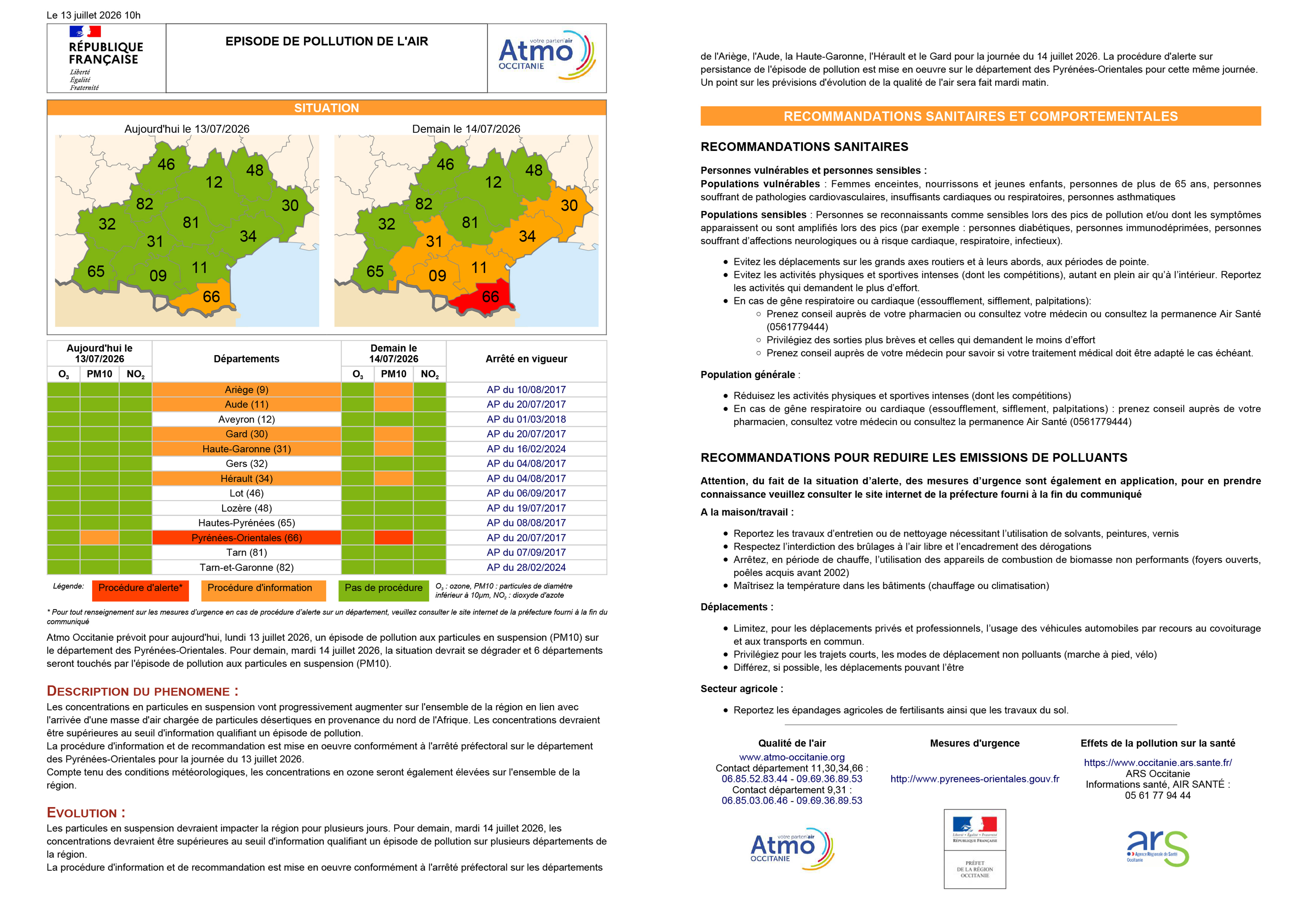 EPISODE POLLUTION DE LAIR 08 07 2026