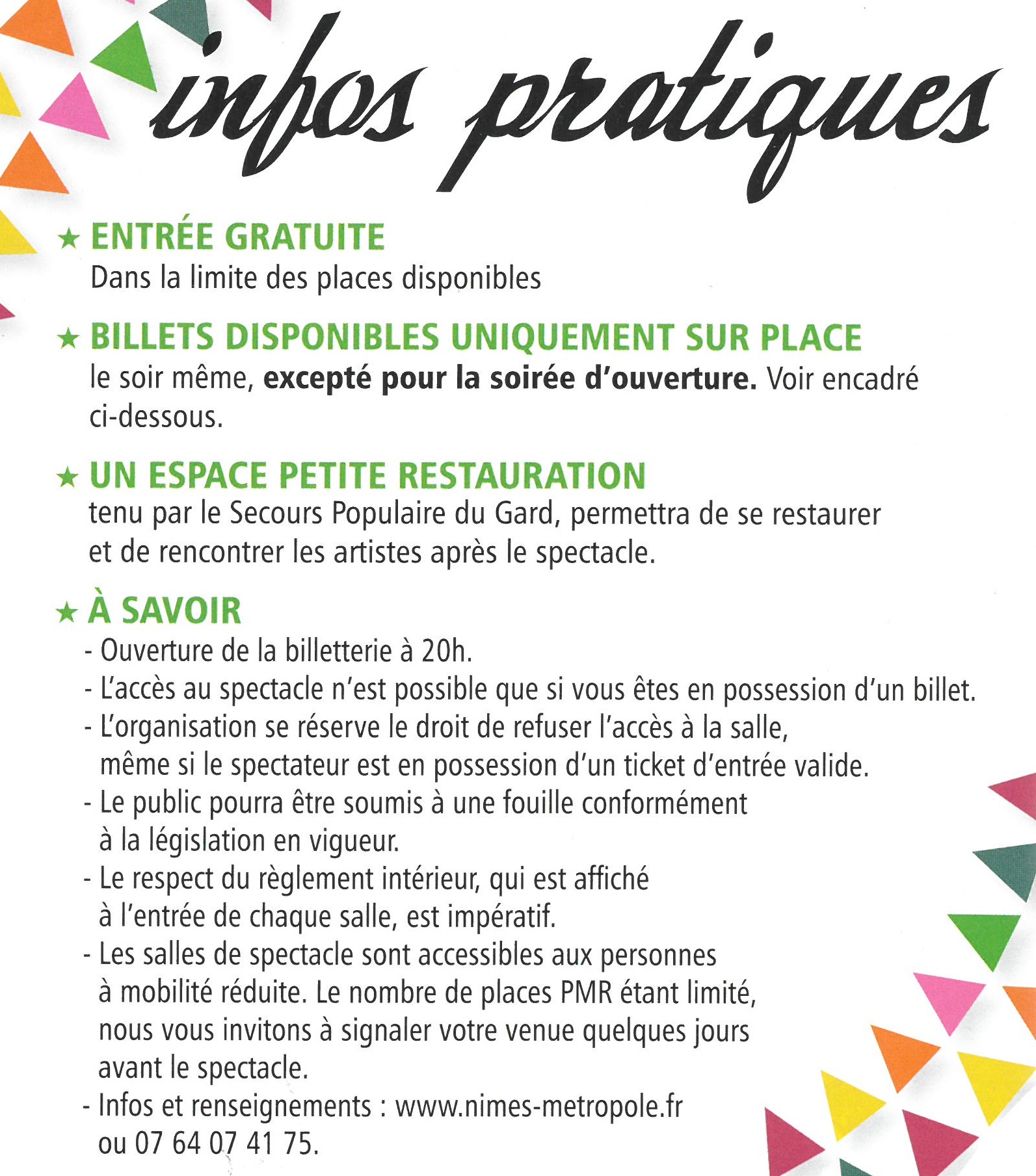 infos pratiques vendredis agglo